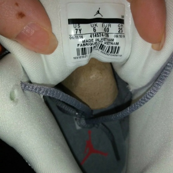 Jordan 13 retro gray toes 7y 8.5 w - Picture 3 of 7